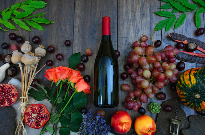 a bottle of wine