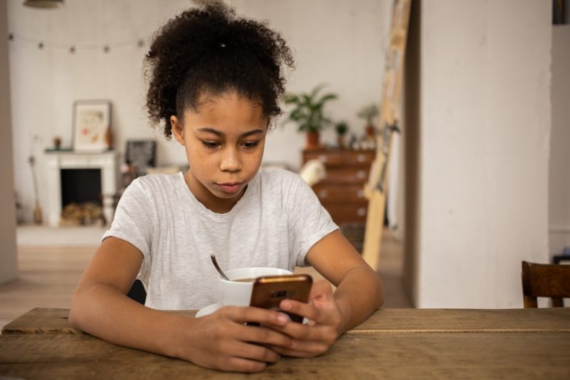 using a smartphone